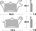 SBS Carbon Tech Organic Front Brake Pads For Honda AFS 110 2012-2016