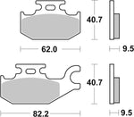 SBS Carbon Tech Organic Rear Brake Pads For Benelli Caffenero 250 2008-2014