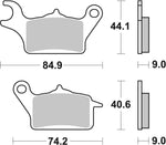 SBS Carbon Tech Organic Front Right Brake Pads For Yamaha MW 125 2014-2016