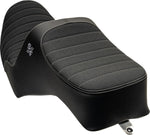 Slyfox High Noon Seat For Harley Davidson FXR1340 1986-1994 Classic Stitch - Black/Silver