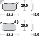 SBS SI Sintered Rear Brake Pads For Cobra Moto CX 50 JR 2007-2013