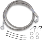 Drag Specialties Stainless Steel Brake Hose Kit For Harley Davidson FLSTC1340 1988-1999 Front
