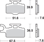 SBS SI Sintered Front Brake Pads For Kawasaki KX65 2024