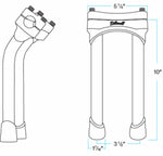 Biltwell Murdock Handlebar Risers 25.5 cm (10") - Chrome