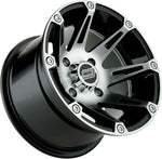 Moose Racing 387X Wheel For Kawasaki KAF 820 4X4 2015-2016 Rear 14x8" - Black/Silver