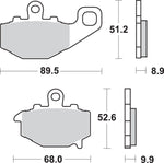 SBS LS Street Excel Sintered Rear Brake Pads For Kawasaki ER-6F 650 2006-2016