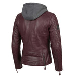 Spada Pulse Ladies Leather Motorcycle Jacket - Port Red