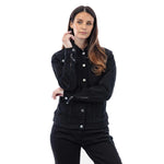 Spada Tura Trucker Ladies Motorcycle Jacket - Solid Black