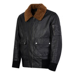 Spada Turbine CE Leather Bomber Jacket Black