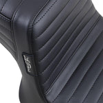 LE Pera Tailwhip Seat For Harley Davidson FXLR 1340 1987-1994 Pleated - Black