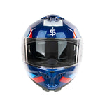 Spada SP18 Vertex Full Face Motorcycle Helmet - Blue/Red/White
