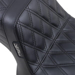 LE Pera Tailwhip Seat For Harley Davidson FXLR 1340 1987-1994 Double Diamond - Black