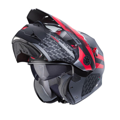 Caberg Tourmax X Sarabe Matt Gun Metal Black Red Flip Up Motorcycle Helmet