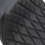 Drag Specialties Predator III Seat For Harley Davidson XL 900 1957-1959 Black Stitching Diamond Stitch - Black