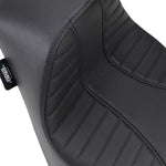 Drag Specialties EZ-On Solo Seat For Harley Davidson FLDE 1750 2018-2020 Scorpion Stitched - Black