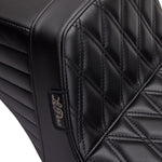LE Pera Kickflip Seat For Harley Davidson FLHT 1340 1997-1998 Double Diamond - Black