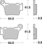 SBS CS Carbon Rear Brake Pads For Husqvarna CR125 2005-2013