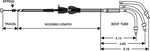 Drag Specialties Braided Idle Cable For Harley Davidson FLHR 1340 1996-1998 98.5 cm (38-7 8") - Silver Unfinished