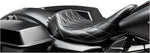 LE Pera Bare Bones Solo Seat For Harley Davidson FLHR 1584 2008-2011 Diamond Stitch - Black