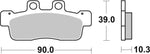 SBS HF Street Ceramic Organic Front Brake Pads For Yamaha XC125C 2010