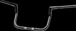 LA Choppers 1-1/4" Twin Peaks Touring Handlebar For Harley Davidson FLHTCUTG 1868 ABS 2024 25.5 cm (10") - Black