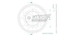 Esjot Standard 520 Sprocket For Honda CB 750 ABS 2023 Rear Black 45T