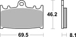 SBS HF Street Ceramic Organic Front Brake Pads For Kawasaki GPX 600 R 1989-1996