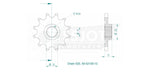Esjot Standard 520 Sprocket For TM EN 144 FI 2021 Front 12T