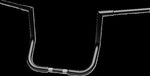 LA Choppers 1-1/4" Twin Peaks Touring Handlebar For Harley Davidson FLHTCUTG 1868 ABS 2024 35.5 cm (14") - Black