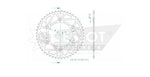 Esjot Standard 520 Sprocket For Voge Rally 300 ABS 2023 Rear Black 48T