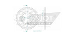 Esjot Standard 525 Sprocket For Yamaha MT-09 ABS 2021-2026 Rear Black 45T