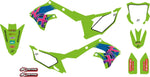 Blackbird Retro Graphics Kit For Kawasaki KX250 2021-2024 - Blue/Green/Pink