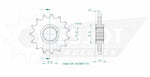 Esjot Standard 525 Sprocket For Honda CB 1000 ABS 2025 Front 15T