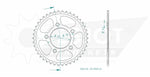 Esjot Standard 525 Sprocket For Honda CRF1000L 2016 Rear Black 42T
