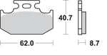 SBS HF Street Ceramic Organic Rear Brake Pads For Yamaha DT 125 X 2005-2006