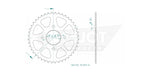 Esjot Standard 520 Sprocket For Sym CR 300 I 2019-2020 Rear Black 44T