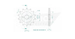 Esjot Standard 520 Sprocket For KTM Duke 125 2011-2012 Front 14T