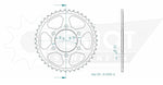 Esjot Standard 525 Sprocket For Kawasaki KLZ 1000 ABS 2012-2024 Rear Black 43T