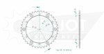 Esjot Standard 520 Sprocket For Yamaha DT200R 1989-1990 Rear Black 40T