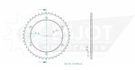 Esjot Standard 525 Sprocket For Aprilia RST 1000 2001-2003 Rear Black 43T