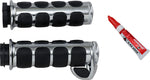 Kuryakyn Premium ISO Grips For 1" Bars For Harley Davidson FLDE 1750 2018 - Black/Chrome