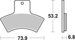 SBS ATS All-Terrain Sintered Rear Brake Pads For Polaris 455 4X4 1999-2001