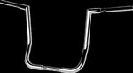 LA Choppers 1-1/4" Twin Peaks Touring Handlebar For Harley Davidson FLHTCUTG 1868 ABS 2024 40.5 cm (16") - Chrome
