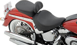 Drag Specialties Backrest Compatible Black Stitching Solo Seat For Harley Davidson FLSTC1450 2000-2003 - Black