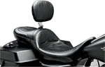 LE Pera Maverick Daddy Long Legs Seat With Backrest For Harley Davidson FLHR 1584 2008-2011 Stitched - Black