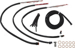 LA Choppers Complete Black Vinyl Braided Handlebar Cable/Brake Hose Kit For Harley Davidson FLH 1868 ABS 2021 30.5 cm - 35.5 cm (12" - 14") - Black/Clear-Coated