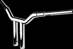 LA Choppers 1-1/2" Kage Fighter T-Bar For Harley Davidson FLFBS 1923 ABS 2025-2026 30.5 cm (12") - Chrome
