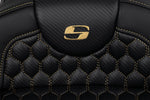 Saddlemen Honeycomb Roadsofa Seat For Harley Davidson FLH 1868 2021 - Black/Gold (Driver Seat Length:44.5 cm)