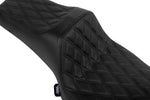 Drag Specialties Predator III Double Diamond Seat For Indian Challenger 108 ABS 2020-2025 - Black/Black