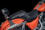 Slyfox The Drifter Seat For Harley Davidson FXR1340 1986-1994 Carbon Fiber/Logo/Smooth - Black/Grey